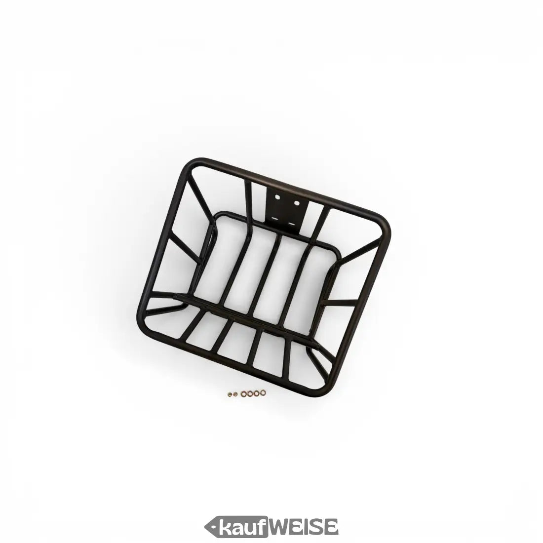 Robuster schwarzer Matt-Metallkorb für E-Scooter & Fahrrad, 35x30x20 cm