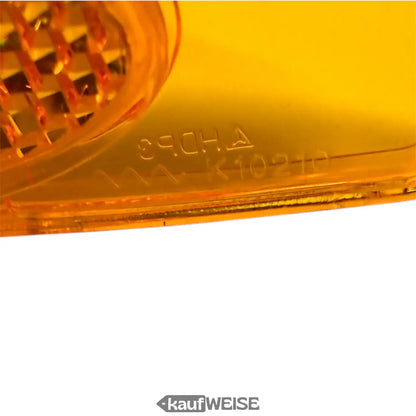 Oranger Fahrrad-Speichenreflektor Katzenaugen mit Gitterlinse, StVZO-zugelassen