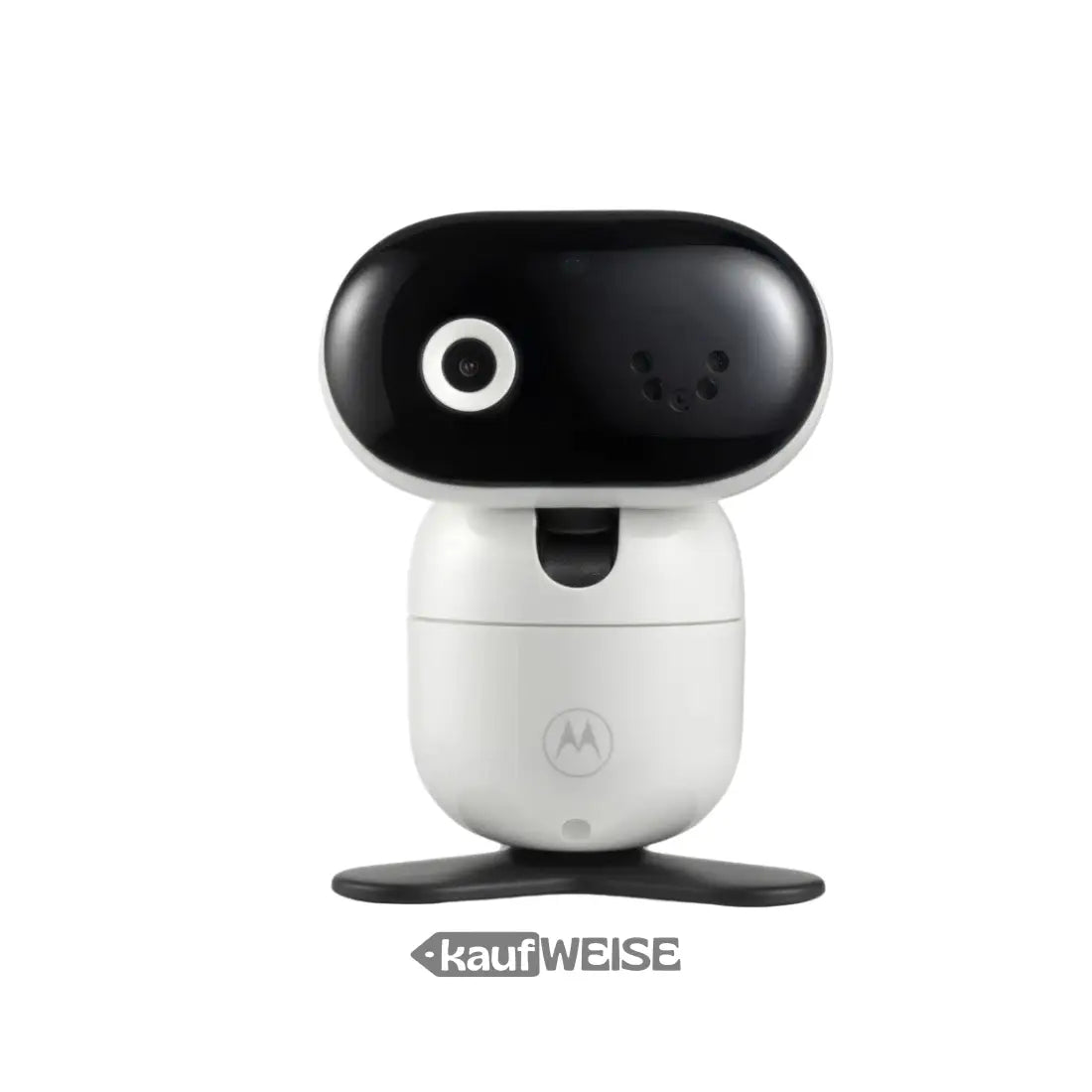 Weiße und schwarze Babyphone Kamera mit Nachtsicht und schwenkbarem Design