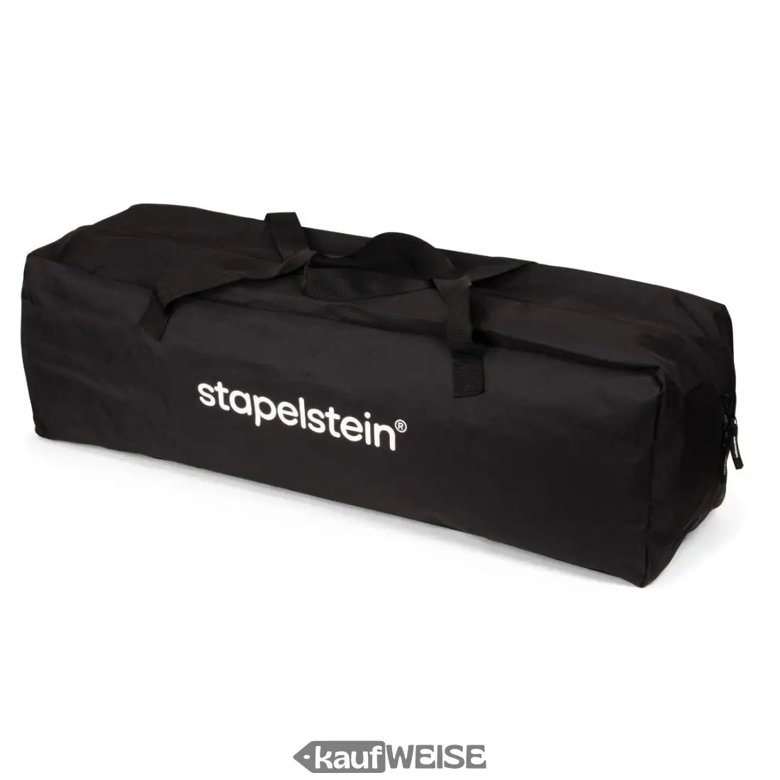 Schwarzer Autositzgrund mit Stützbein für Stapelstein Tasche Bag