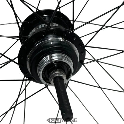 Schwarzer Fahrradnaben-Hub mit Speichen für Sturmey-Archer RS-RK3 3-Gang Nabenschaltung